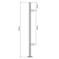 End Post – Semi Frameless (Satin)