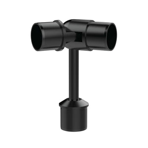 Height Adjustable with Adjustable Elbow Handrail Bracket (Black)