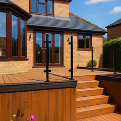 Semi Frameless Glass Balustrade System (Black)