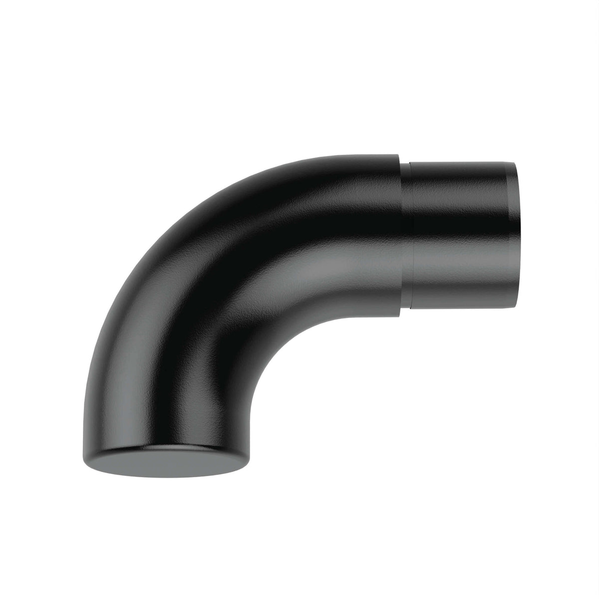 90° Flush Angle Scroll End (Black)