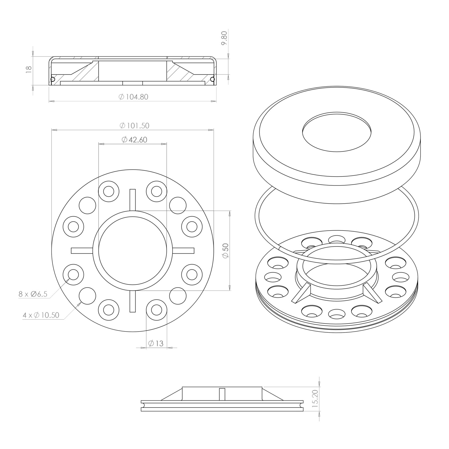 stainless 316 grade steel post base plate measurements