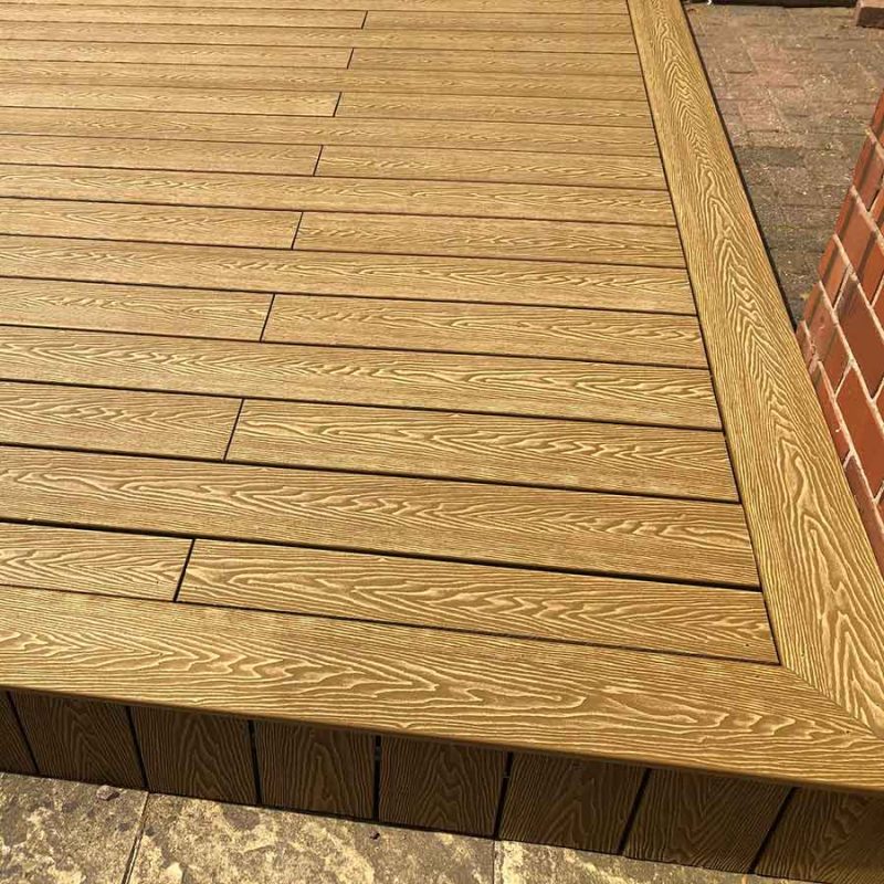 Deep Embossed Oak Composite Decking | The Outdoor Look