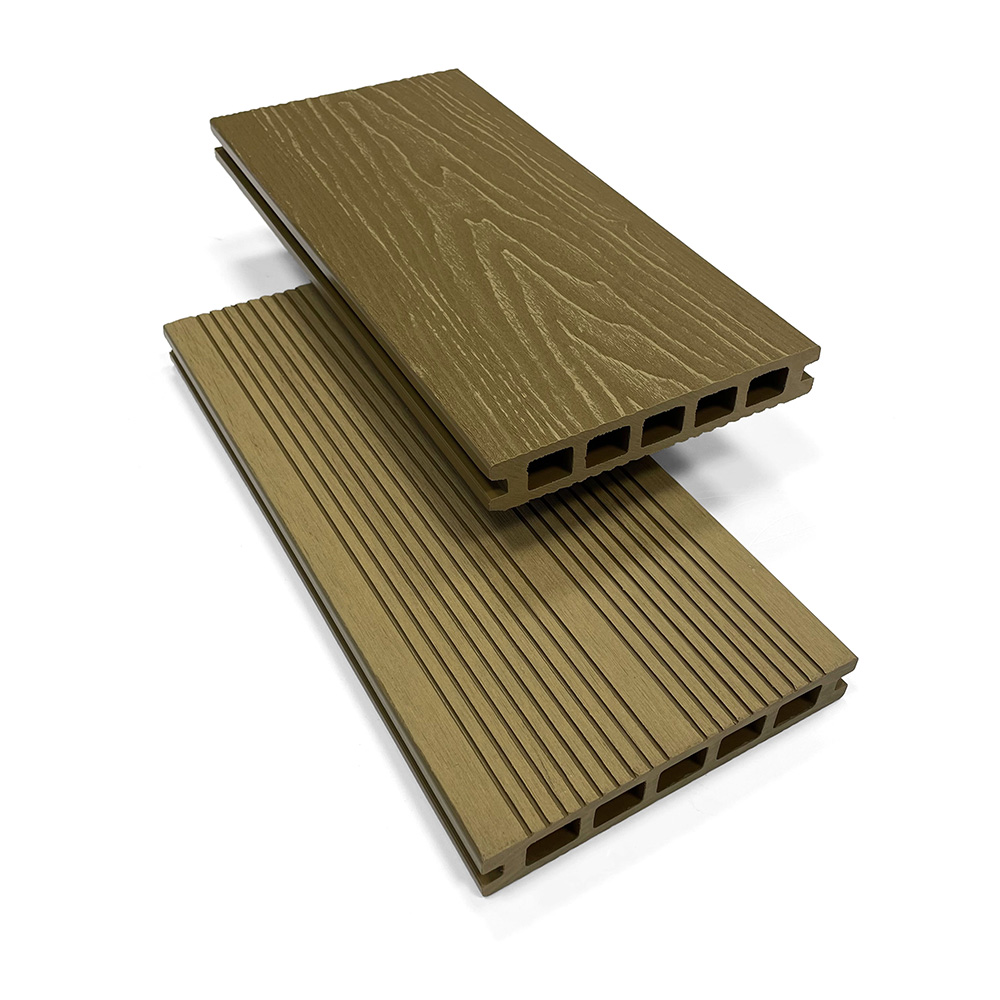 Aged Oak composite decking boards at 3.6m lengths and 24mm thick