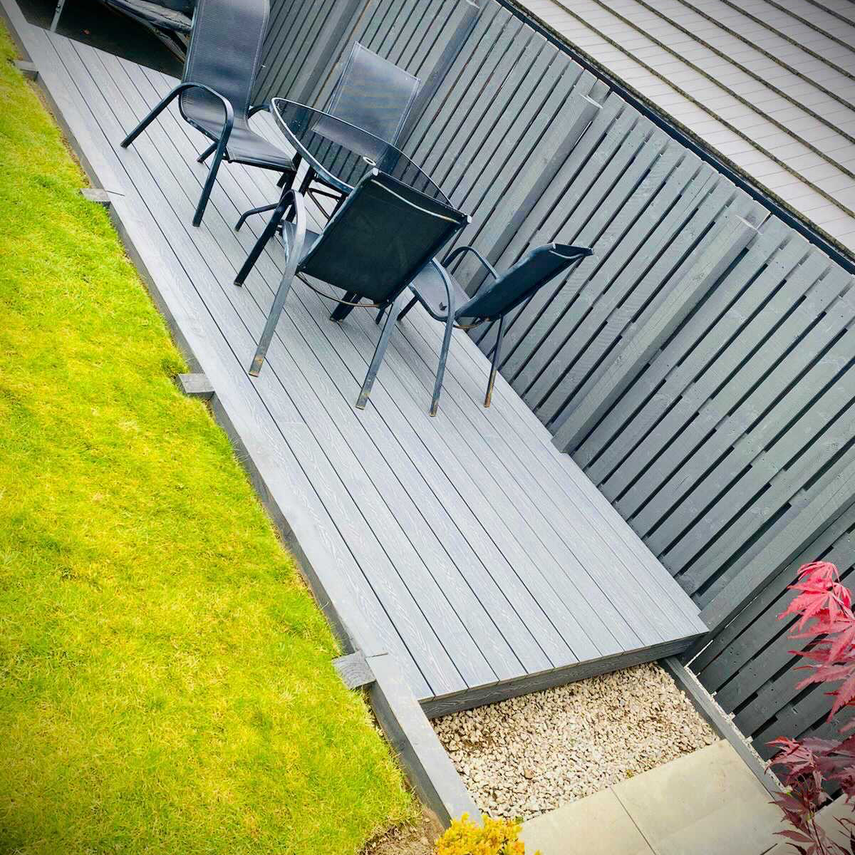 silver ash composite decking boards