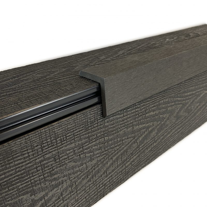 Deep EmbossedMist Grey Composite Decking Trim - The Outdoor Look