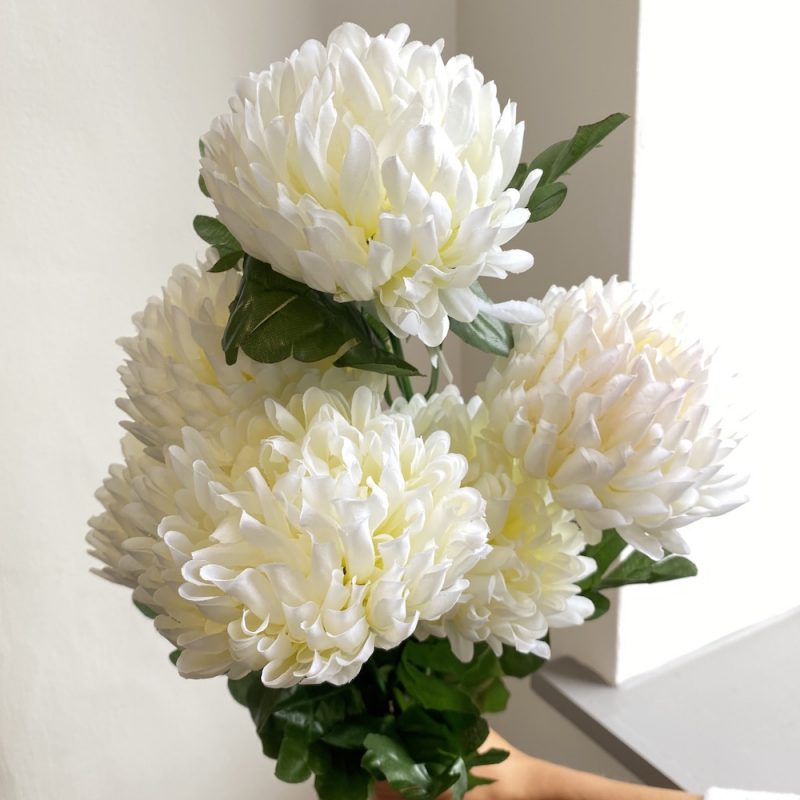 Artificial Chrysanthemum White Flowers Artificial Flower Arrangements