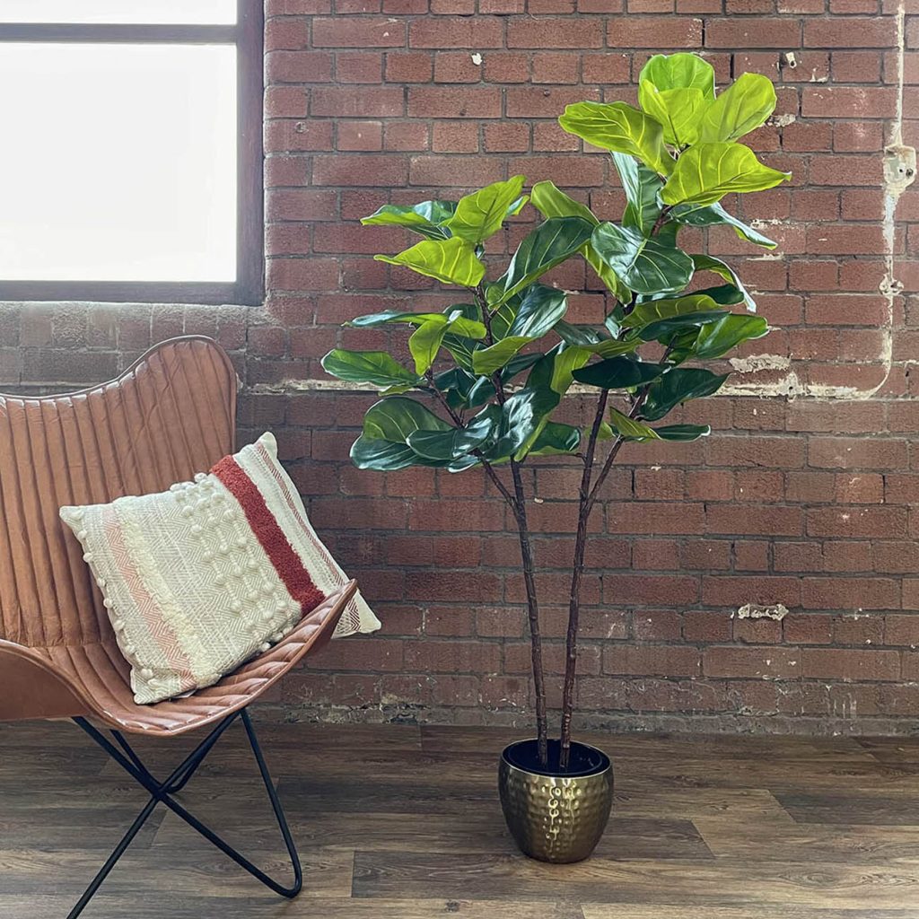 fiddle ficus faux plant for modern office spaces and lobbies 