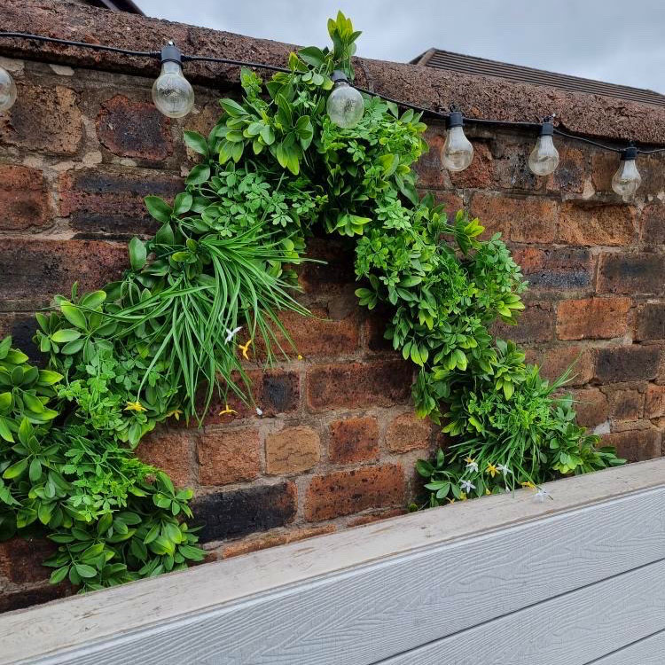 mixed foliage artificial hedge tiles for outdoor use