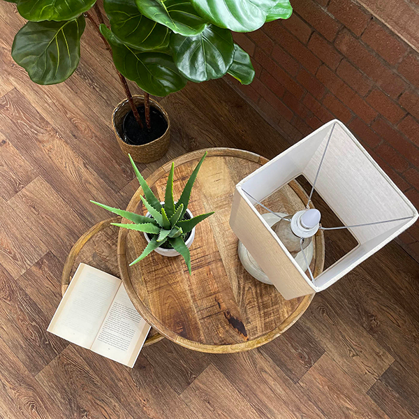 artificial indoor plants in a modern home on a coffee table