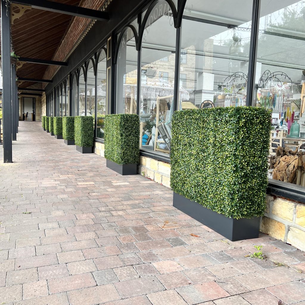 commercial project of bespoke artificial hedges