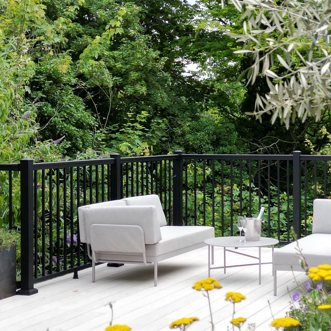 balustrade aluminium black railing