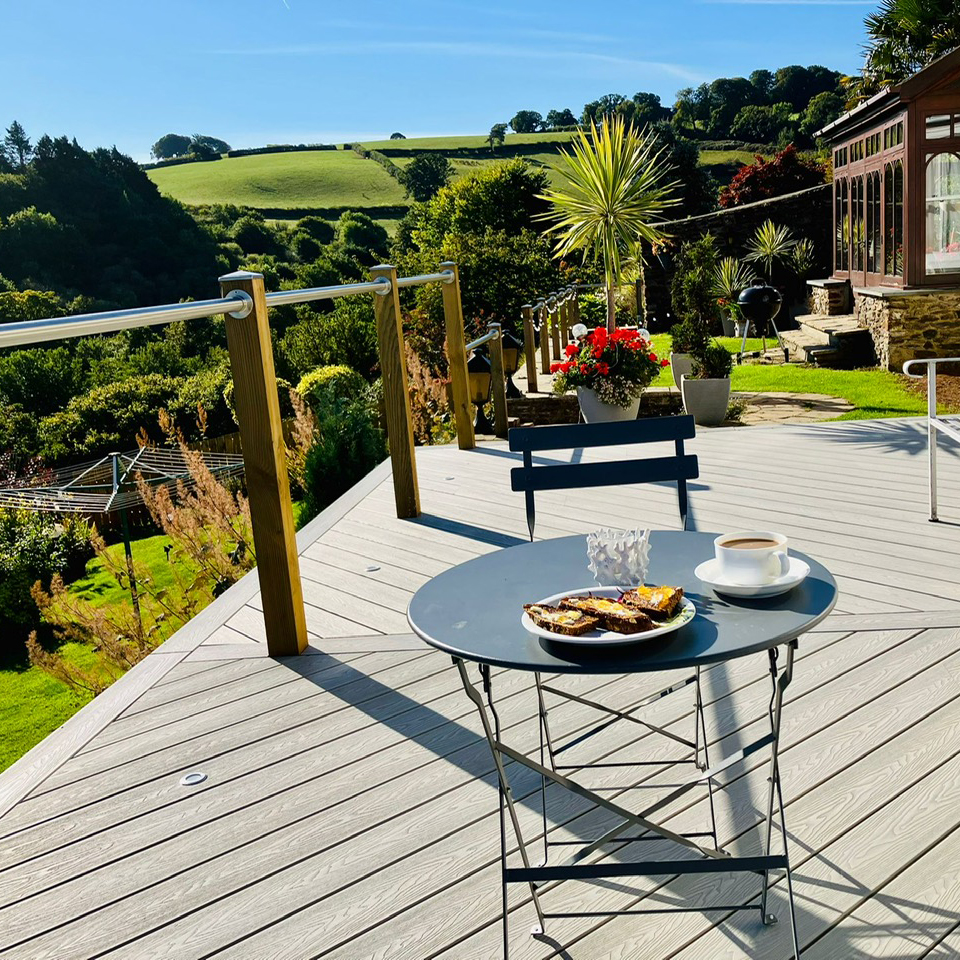 Raised balcony composite deck design