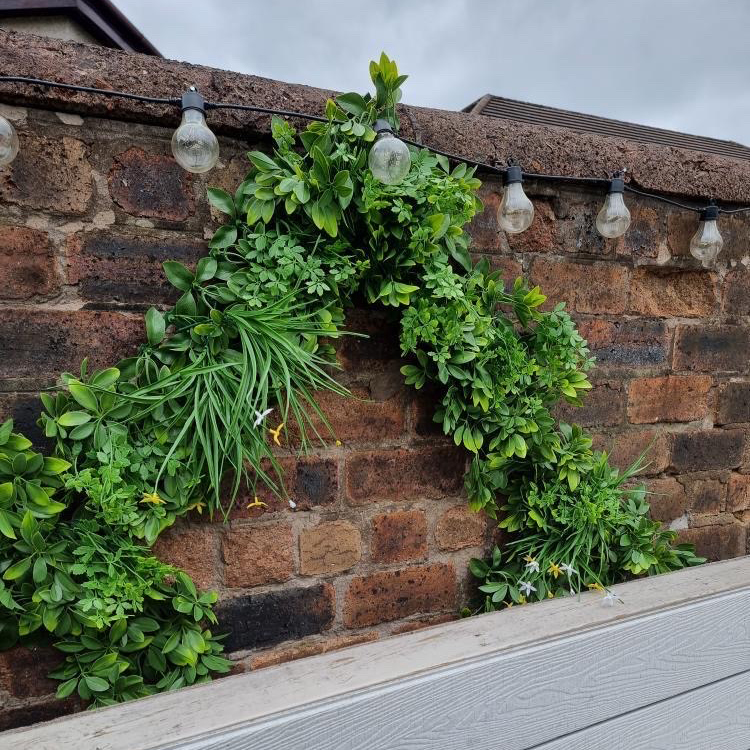 mixed foliage hedge tile inspiration used to great a trellis design