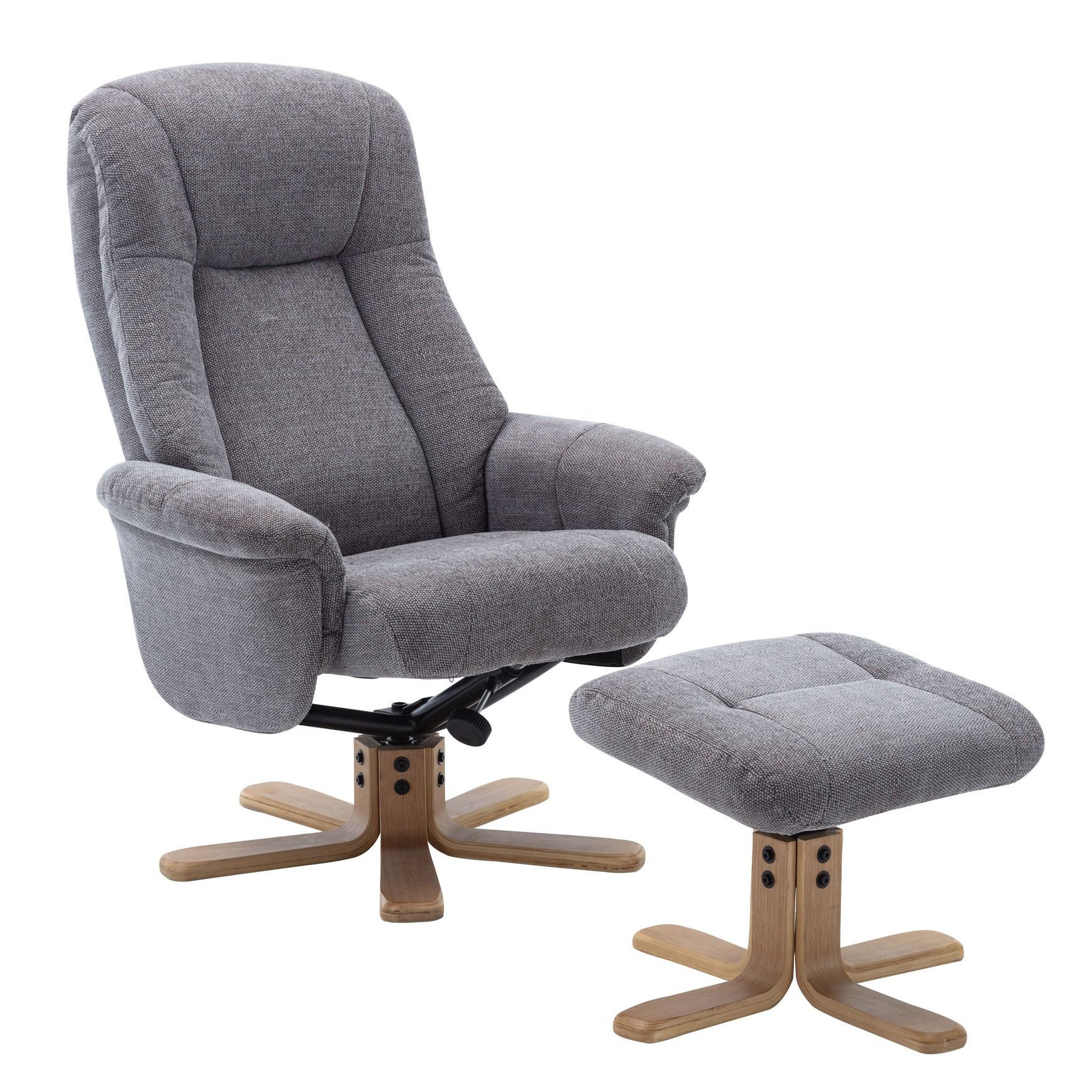 swivel recliner chair charcoal fabric