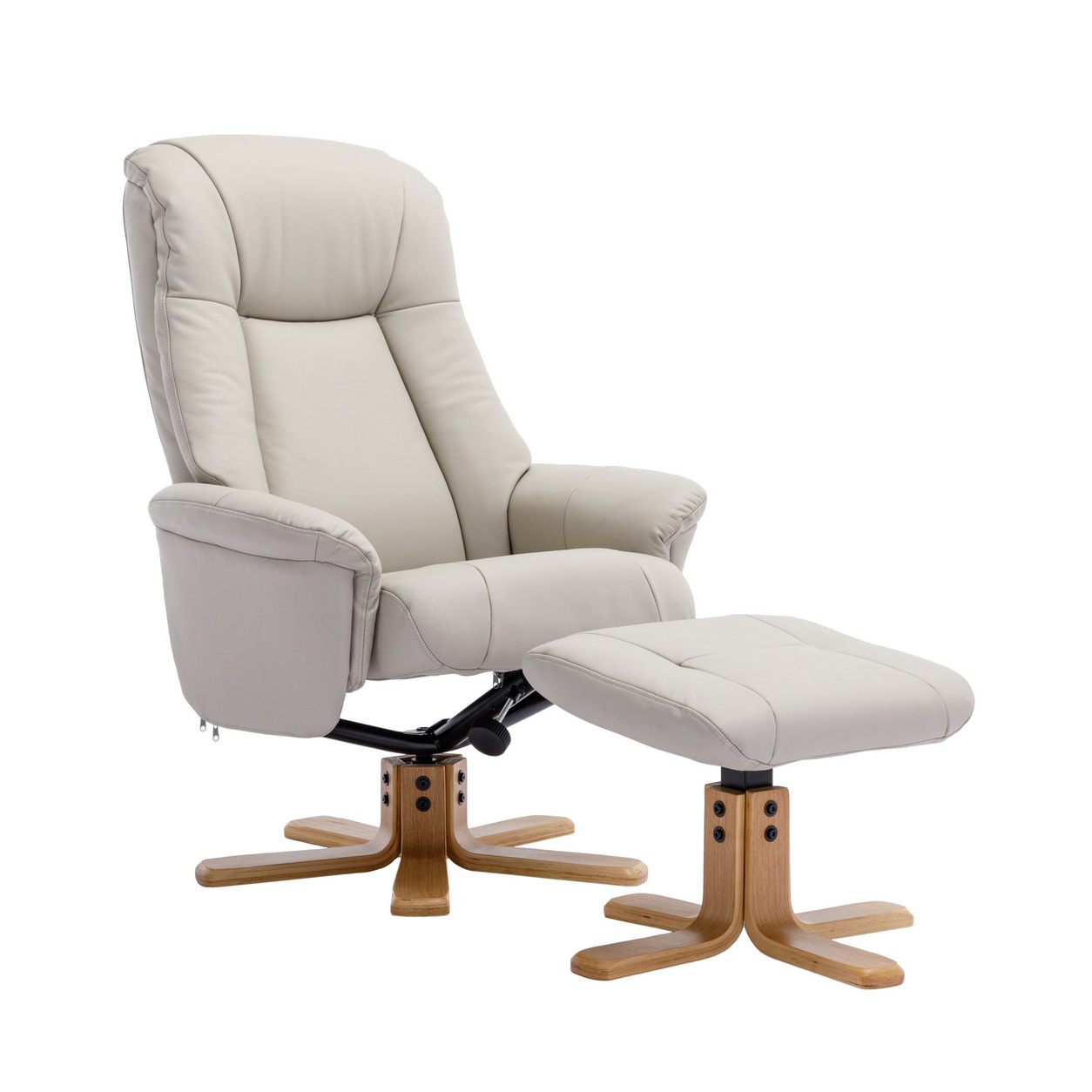 swivel recliner chair mushroom leather