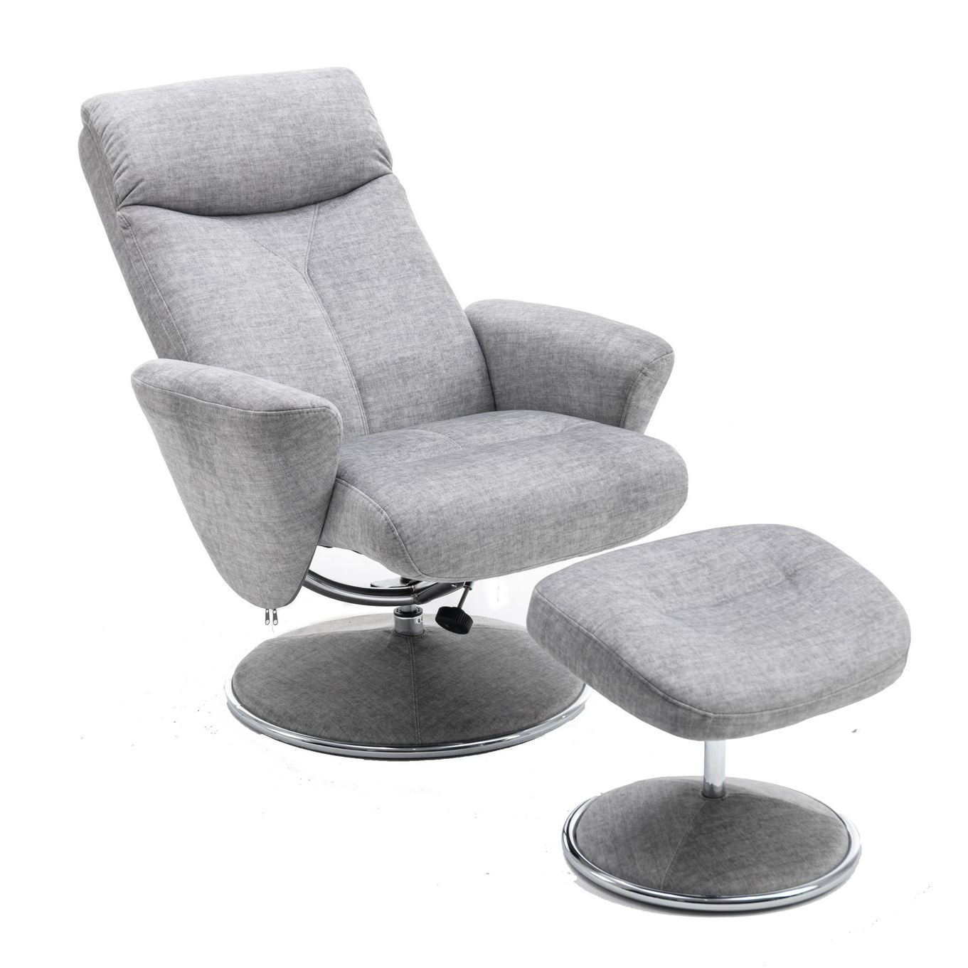 silver grey swivel recliner chair in paddington