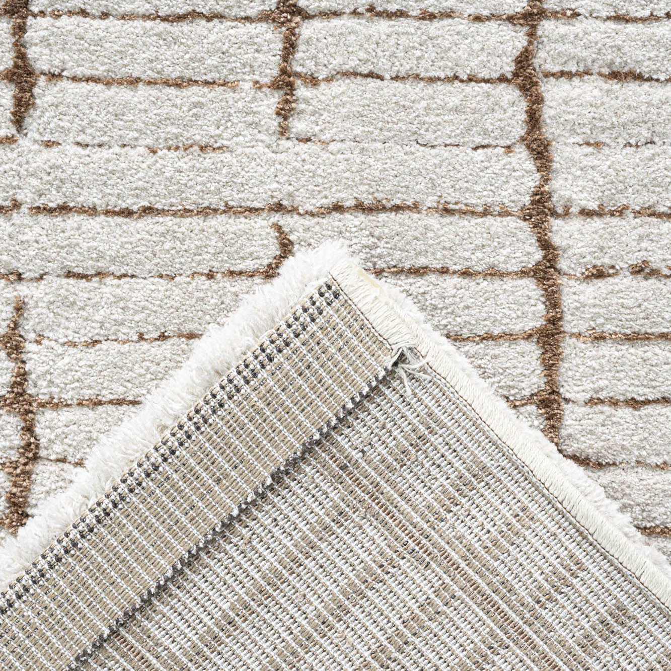 dune hatched cream and coffee indoor modern rug