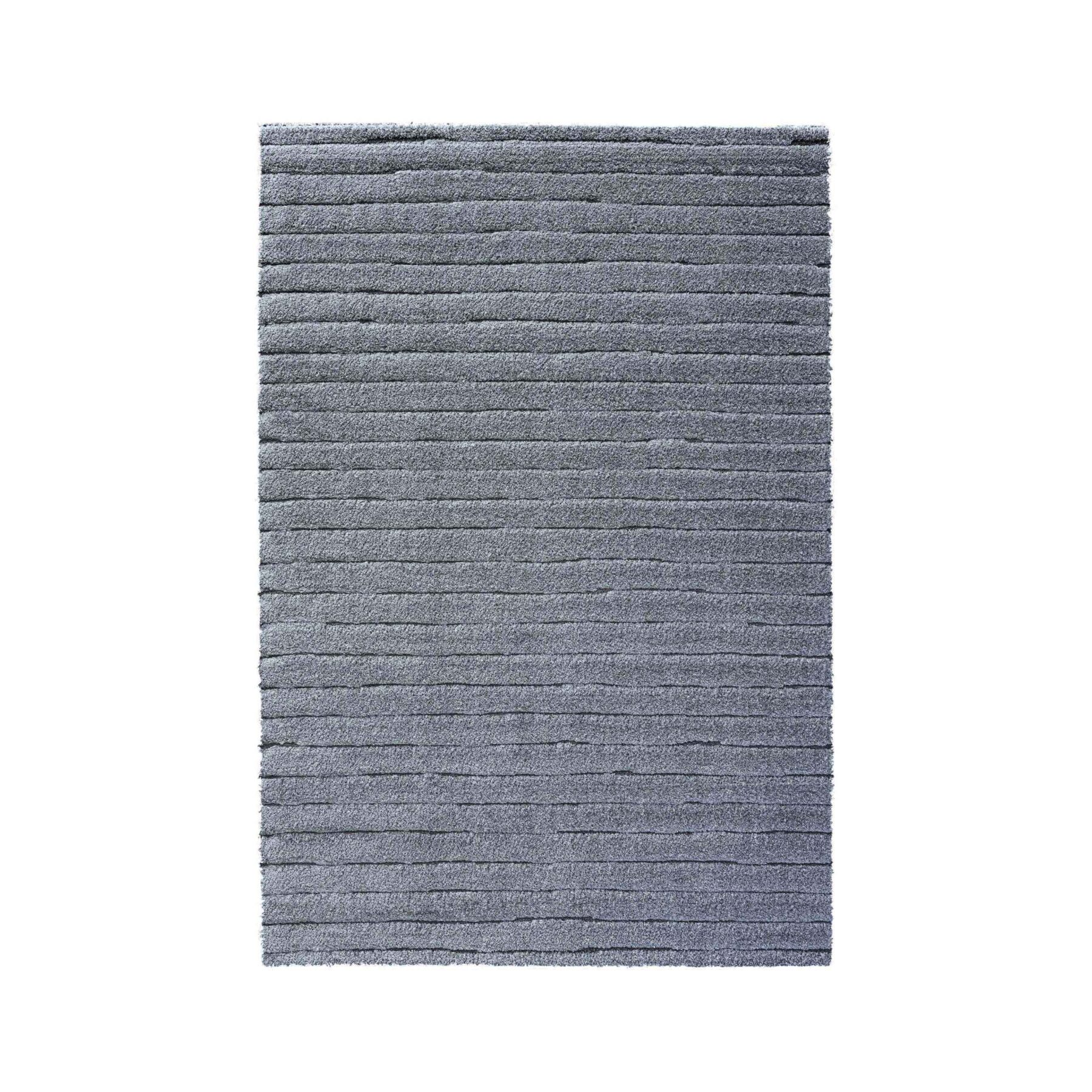 Dune stripe luxury two way dark grey coloured rug