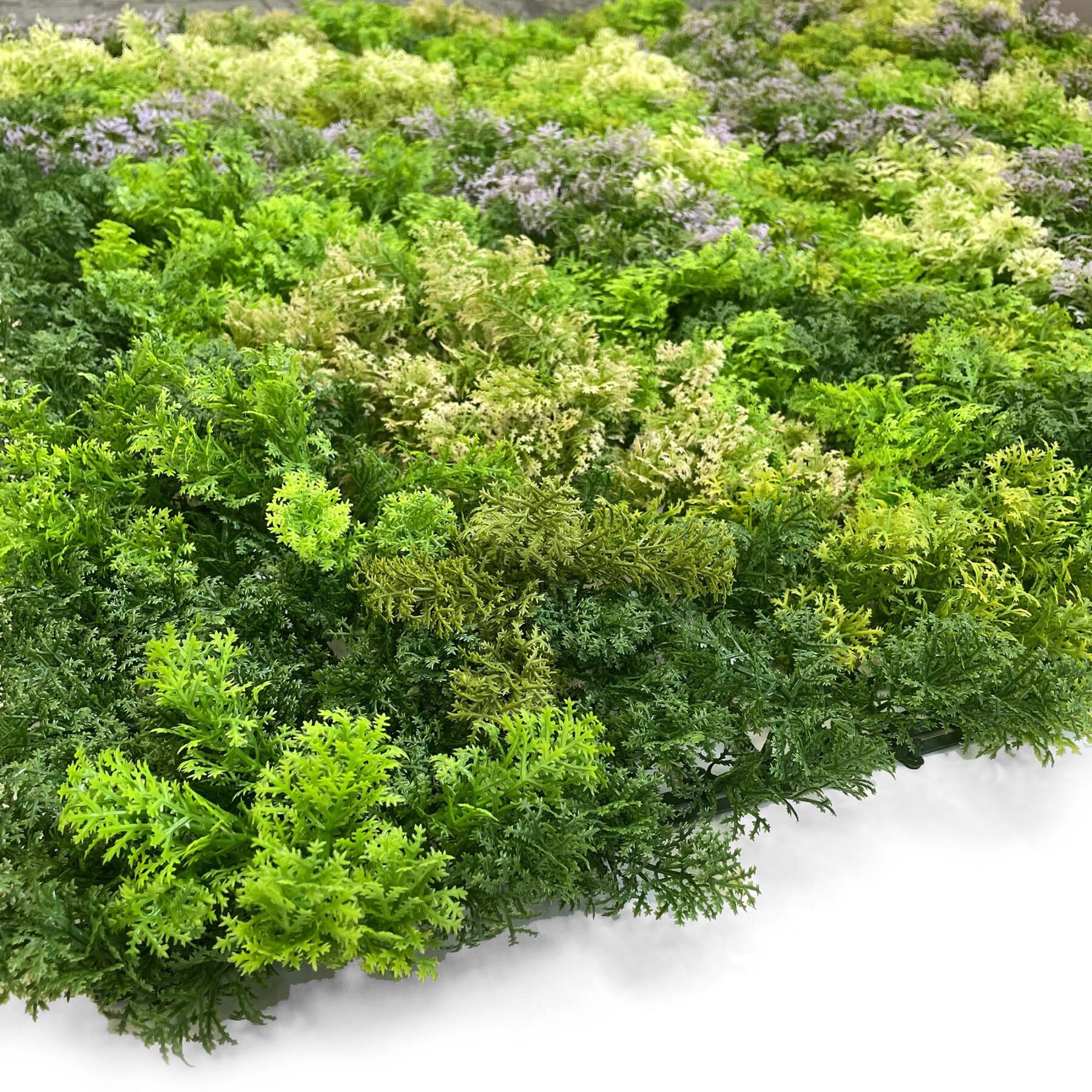 artificial moss foliage woodland tile close up