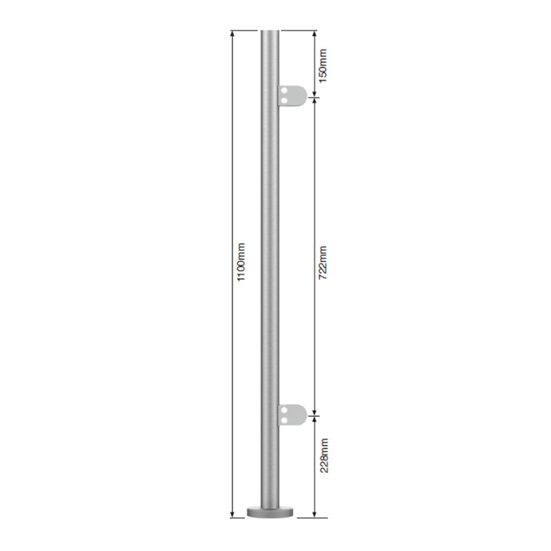 1100mm stainless steel post measurements