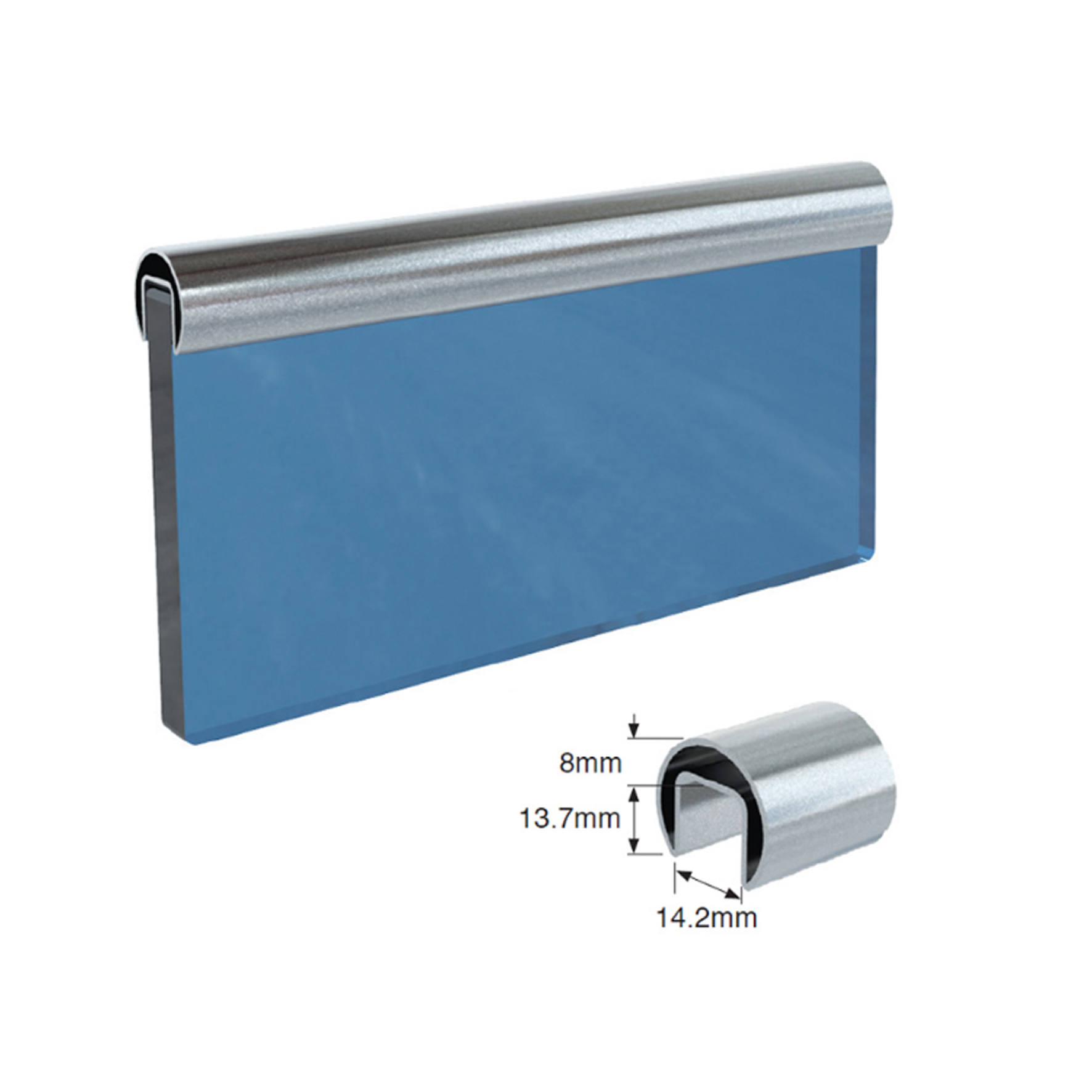 circular round handrail in stainless steel