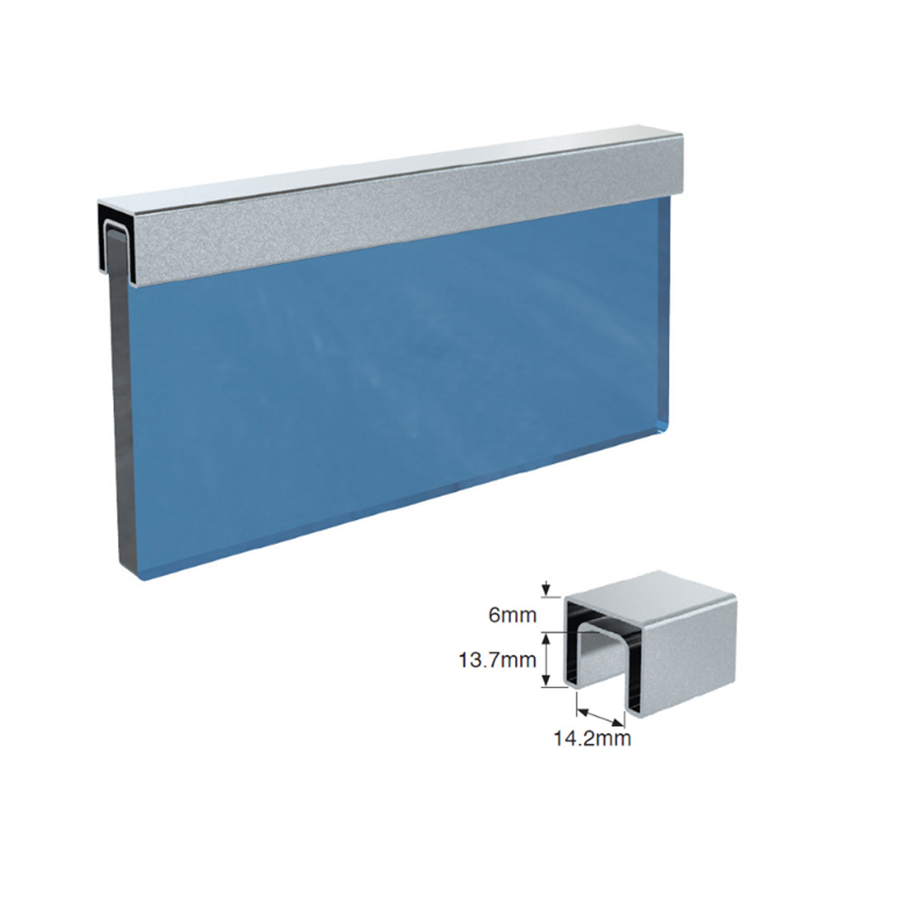 square satin finish handrail